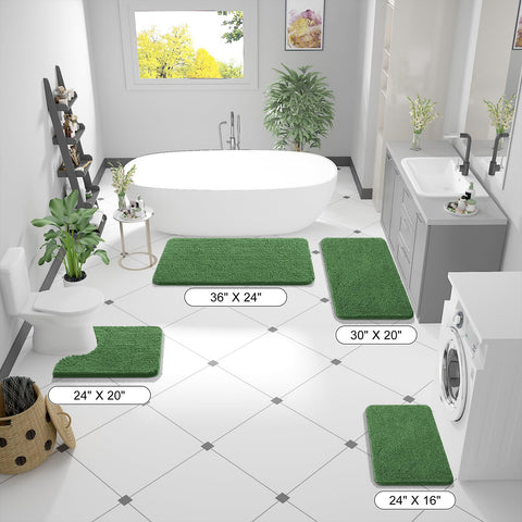 OLANLY olive-green rug blends with decor and resists splashes