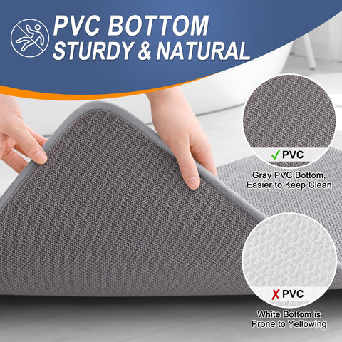 OLANLY memory foam close-up reveals plush cushioning in grey
