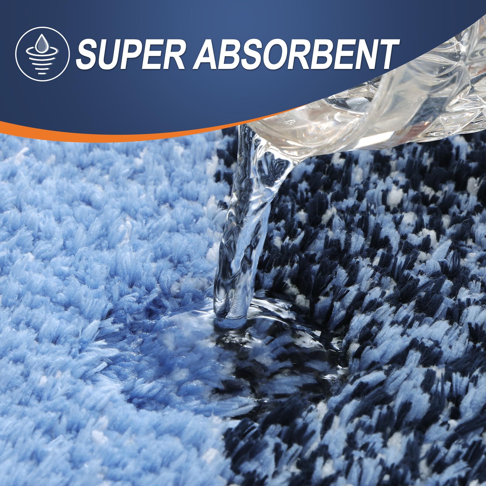 OLANLY navy set demonstrating moisture absorption and quick-dry performance.