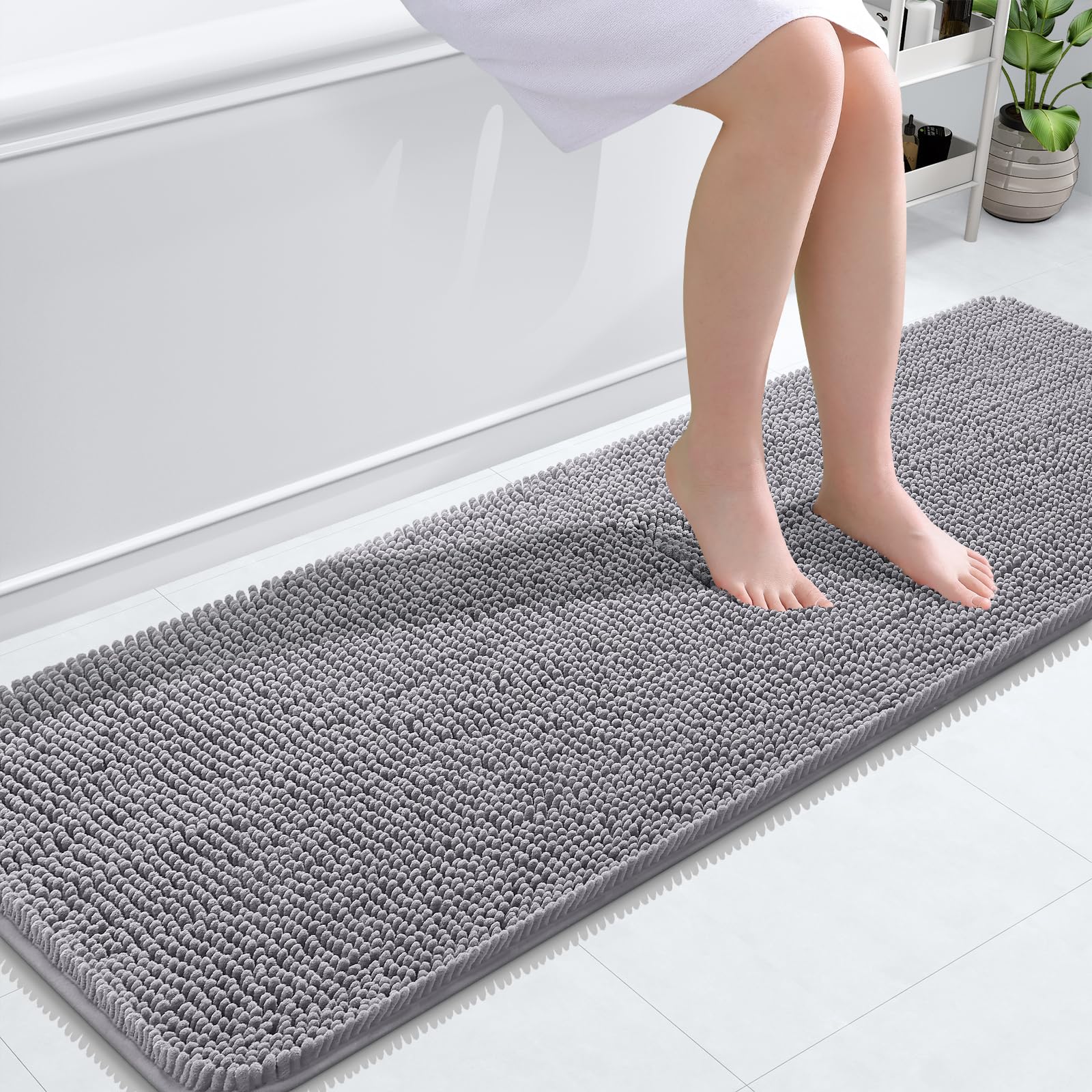 OLANLY bathroom runner 59x20 offers plush comfort on bathroom floors