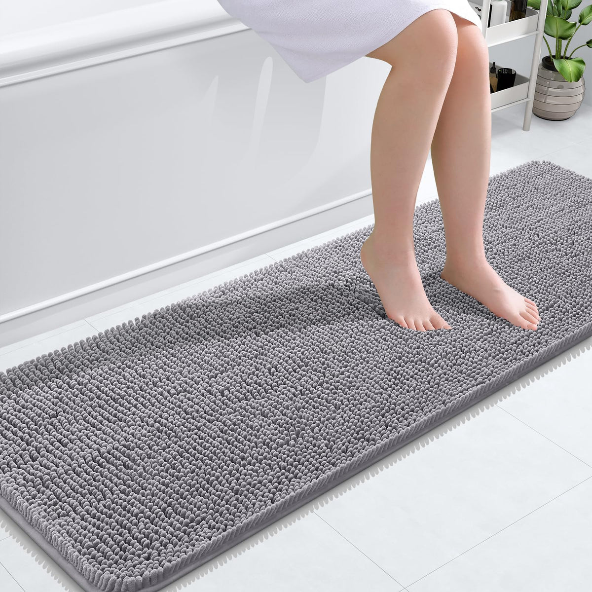 OLANLY bathroom runner 59x20 offers plush comfort on bathroom floors