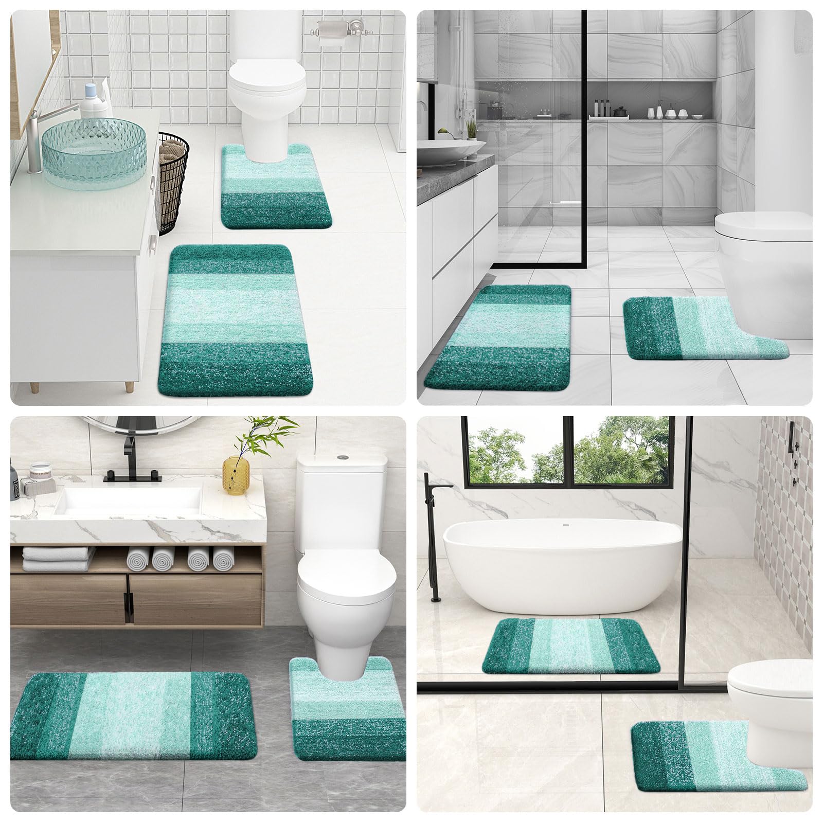 OLANLY mats in bathroom vanity area beside sink for comfort