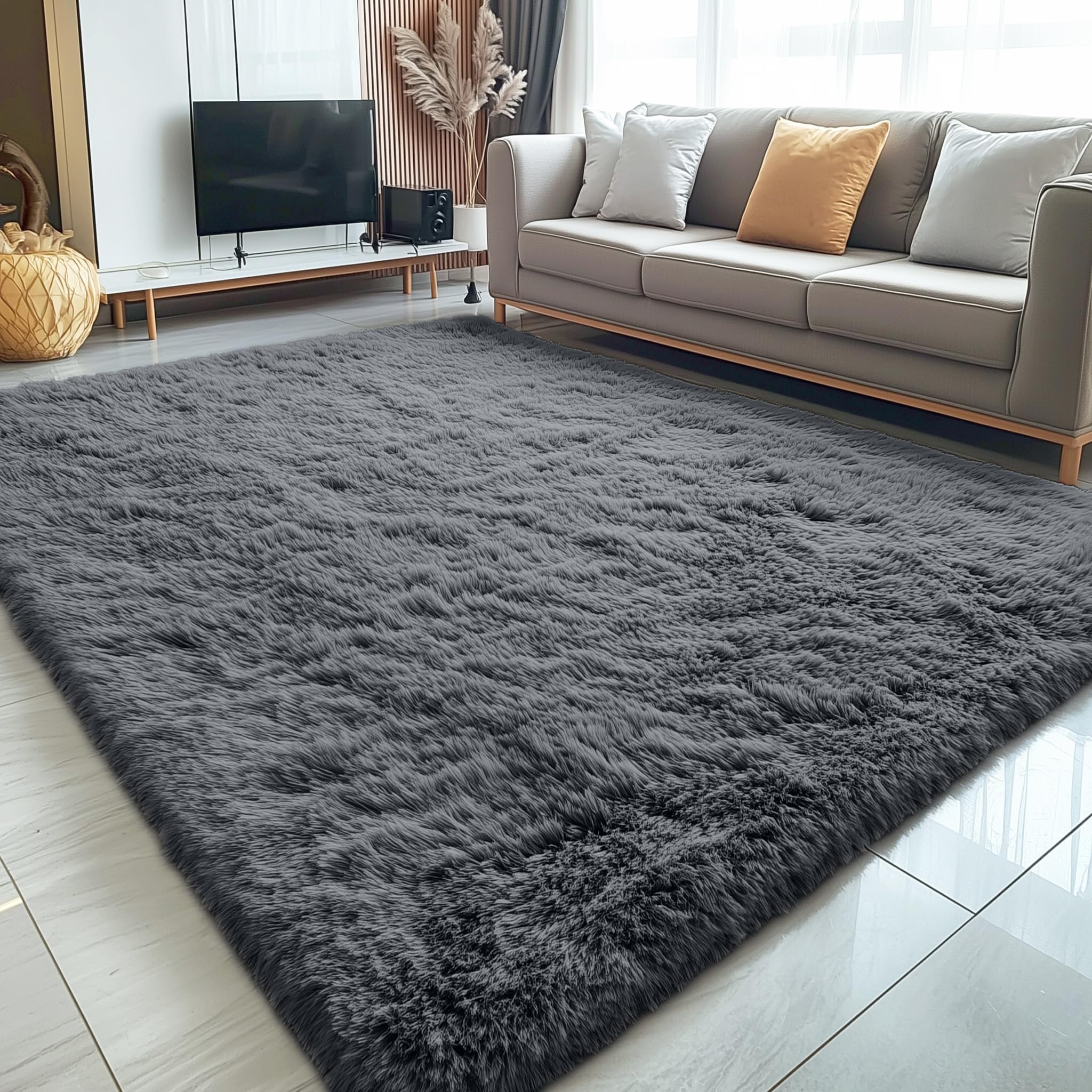 OLANLY bedroom rug with non slip backing stays in place on wood or tile