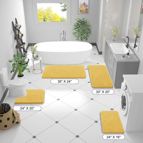 OLANLY chenille-rug-multi-purpose-use suits vanity and guest baths