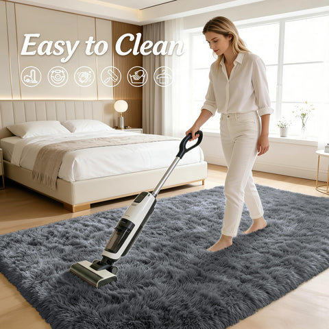 OLANLY easy care rug line dries to restore fluff