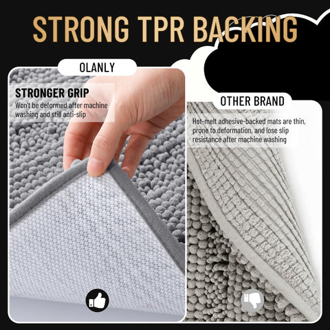 OLANLY fade-resistant rug dries quickly after washing and daily use