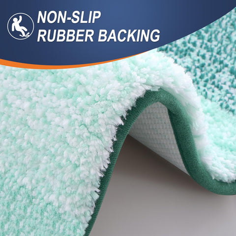 OLANLY bath mats with fiber-locking technology for lasting fluff