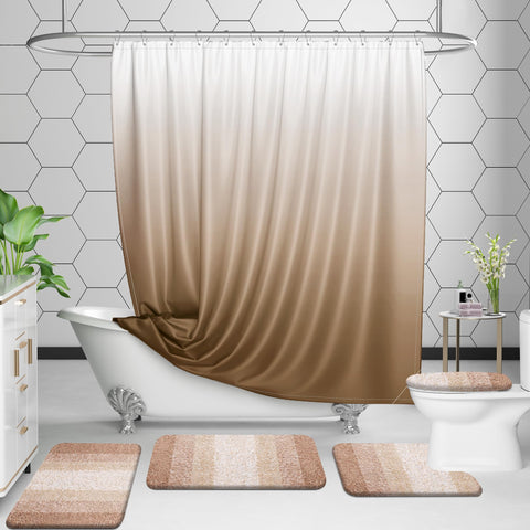 OLANLY front-of-sink mat beige complements double vanity setup