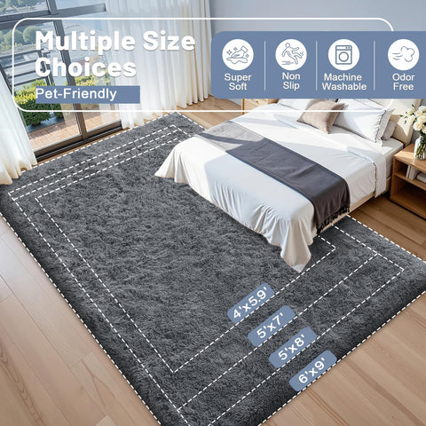 OLANLY grey decorative rug enhancing modern home decor