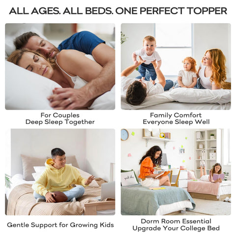 OLANLY King Mattress Topper hypoallergenic fabric gentle on skin