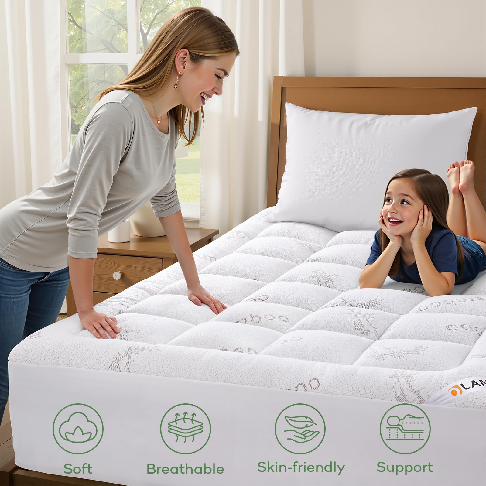 OLANLY king-size fit delivers snug coverage across the mattress