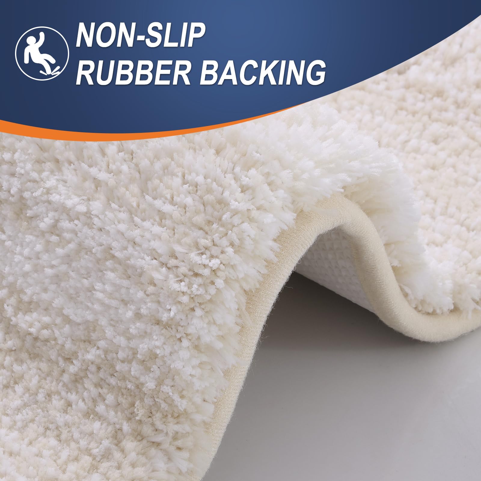 OLANLY light beige mats complement modern decor and coordinate with sinks