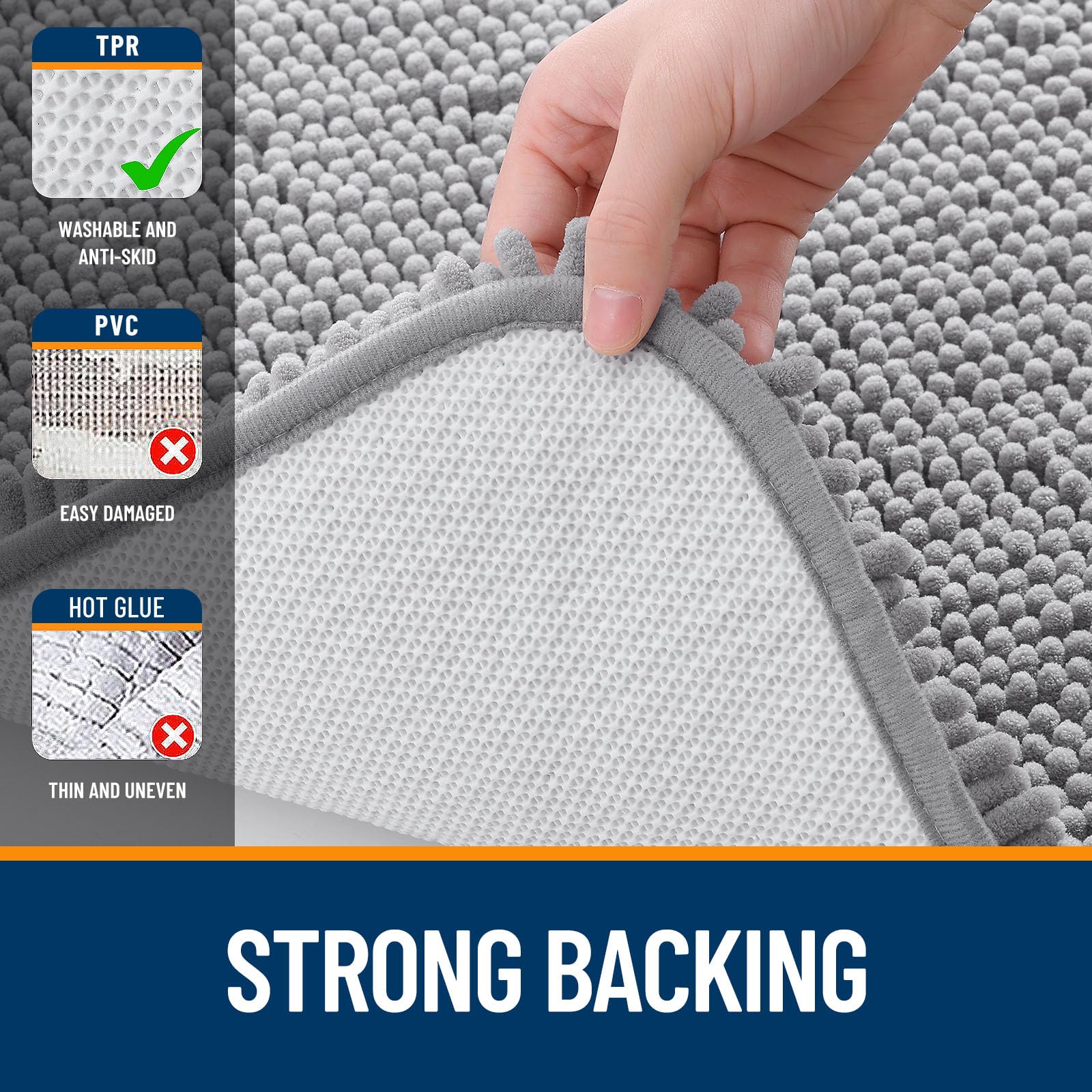 OLANLY machine-washable bath mat stays fresh through multiple cycles.