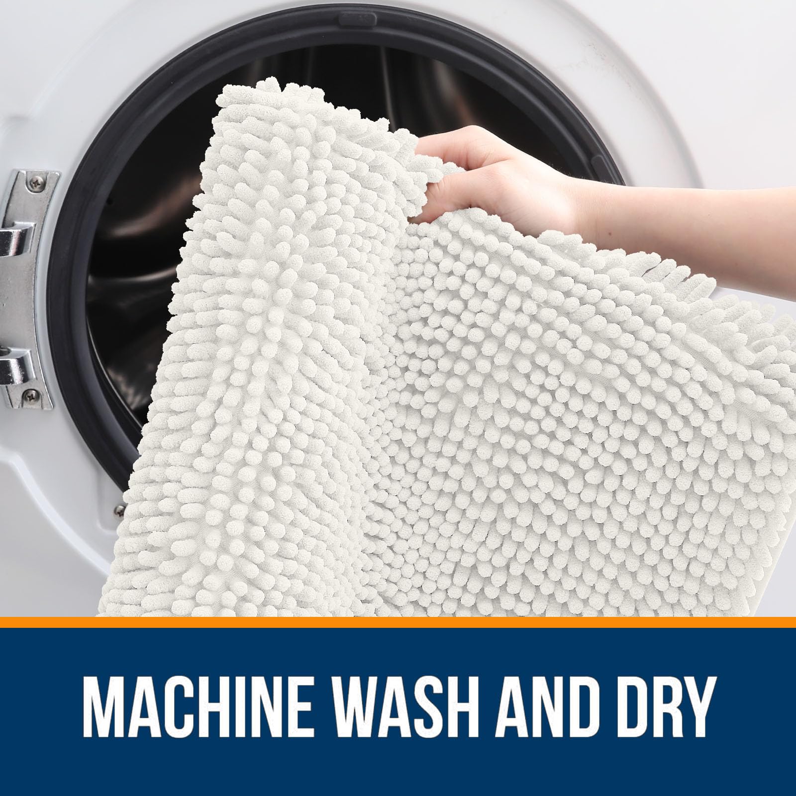 OLANLY bath rug machine-washable-bath-mat easy to care for