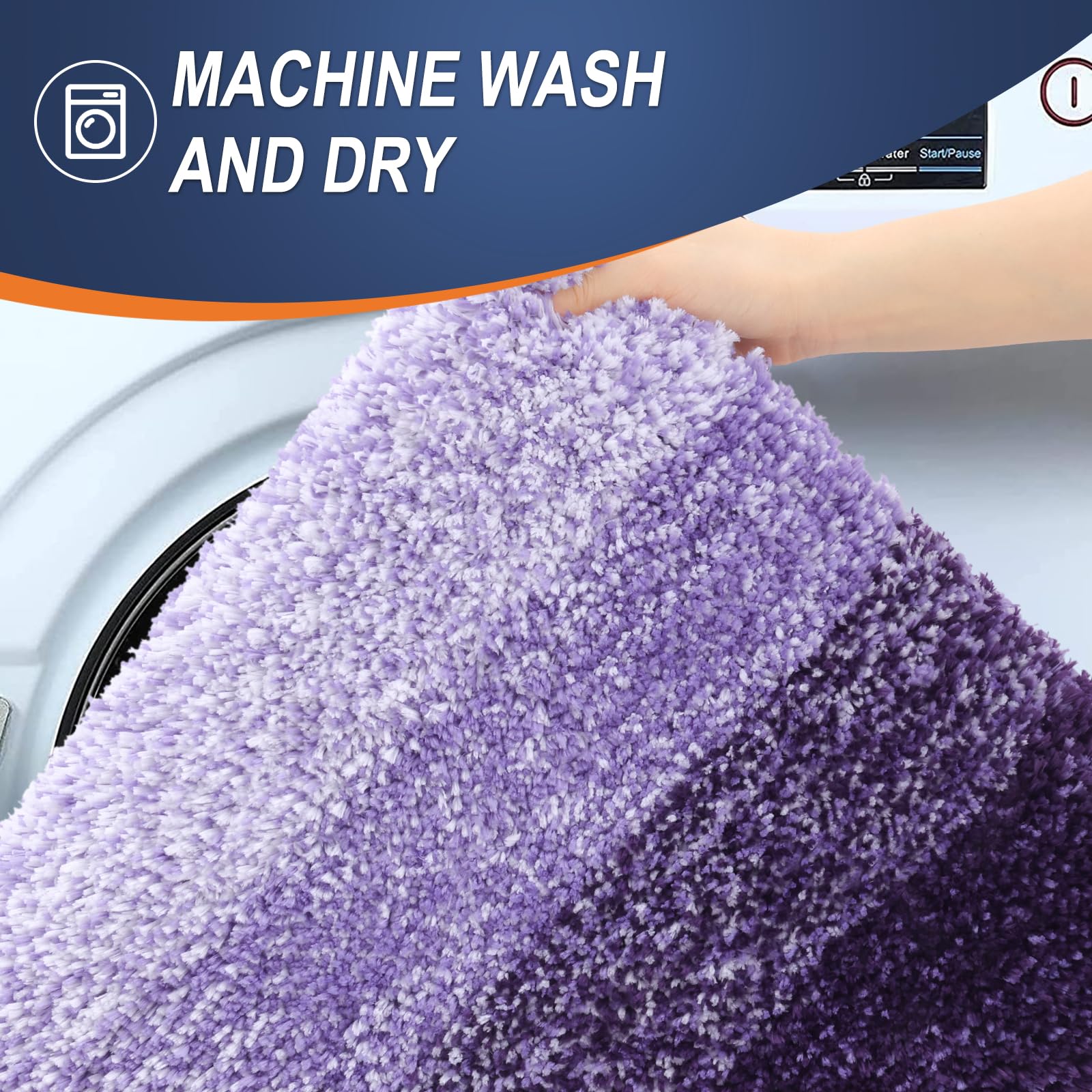 OLANLY machine washable bath mat offers easy care and color