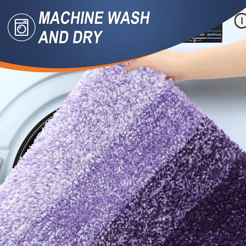 OLANLY machine washable bath mat offers easy care and color