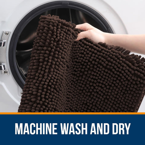 OLANLY machine-washable bath mat for easy cleaning and fresh appearance.