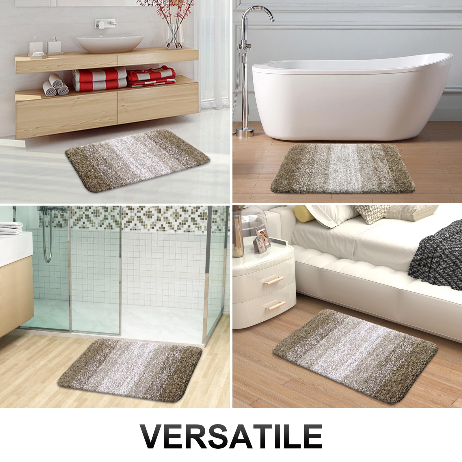 OLANLY matching-collection coordinates with lids and curtains for cohesive bath