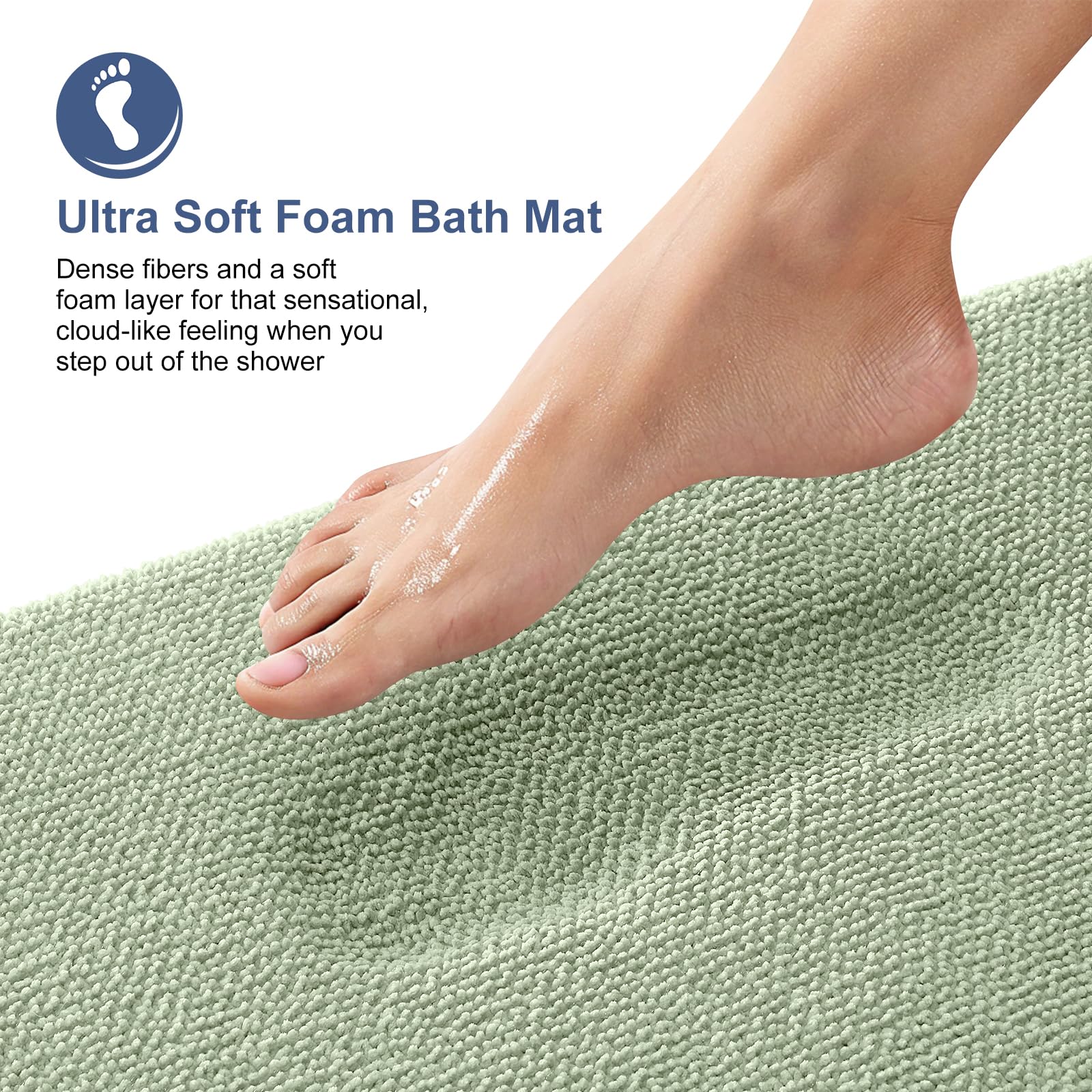 OLANLY memory foam texture close-up, silky velvet surface for gentle support.