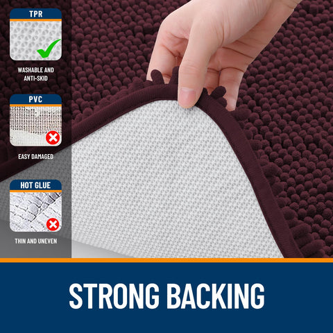 OLANLY multi-purpose bath mat suits bathrooms, vanities, or entryways.
