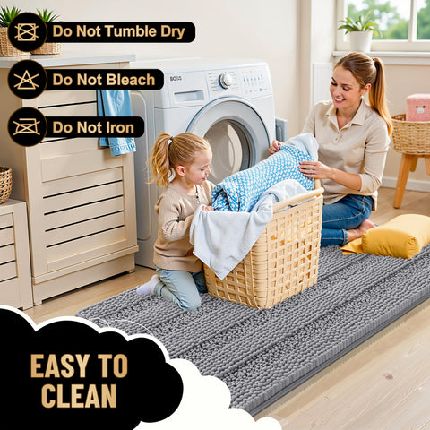 OLANLY multi-purpose bath rug suits bathrooms and vanity areas