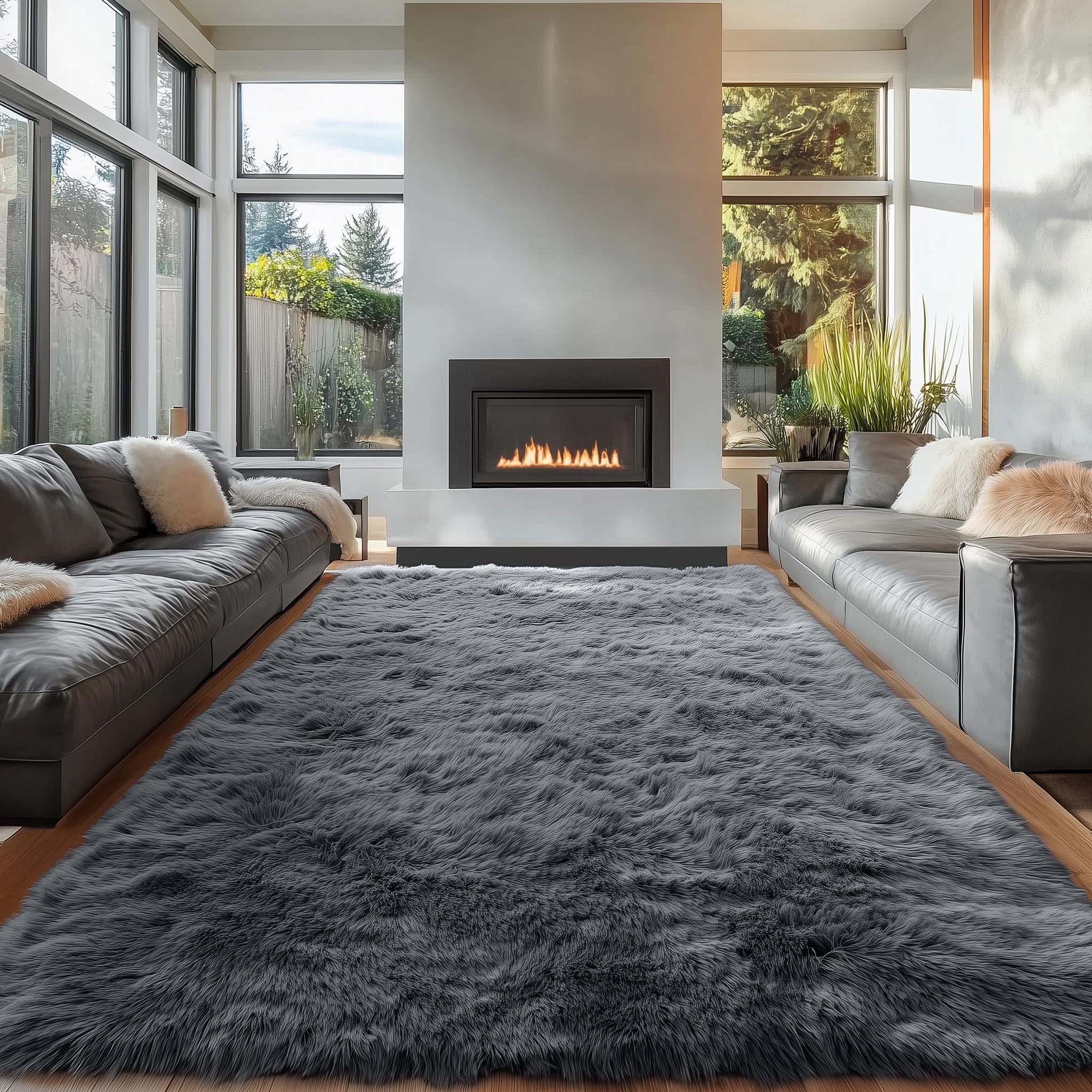 OLANLY rug with non-slip backing dots to prevent slipping on floors