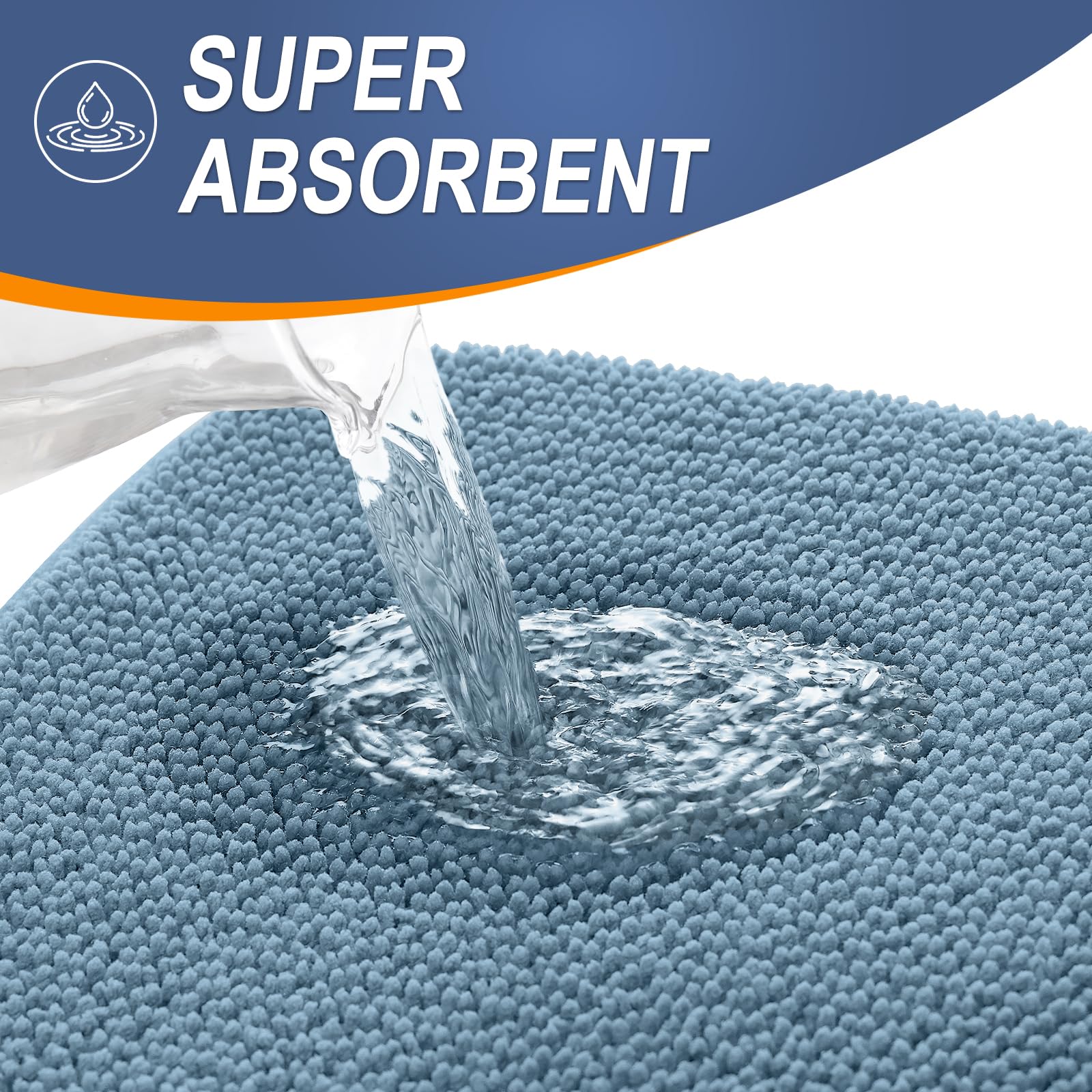 OLANLY non-slip PVC backing keeps the mat securely in place on dry floors.