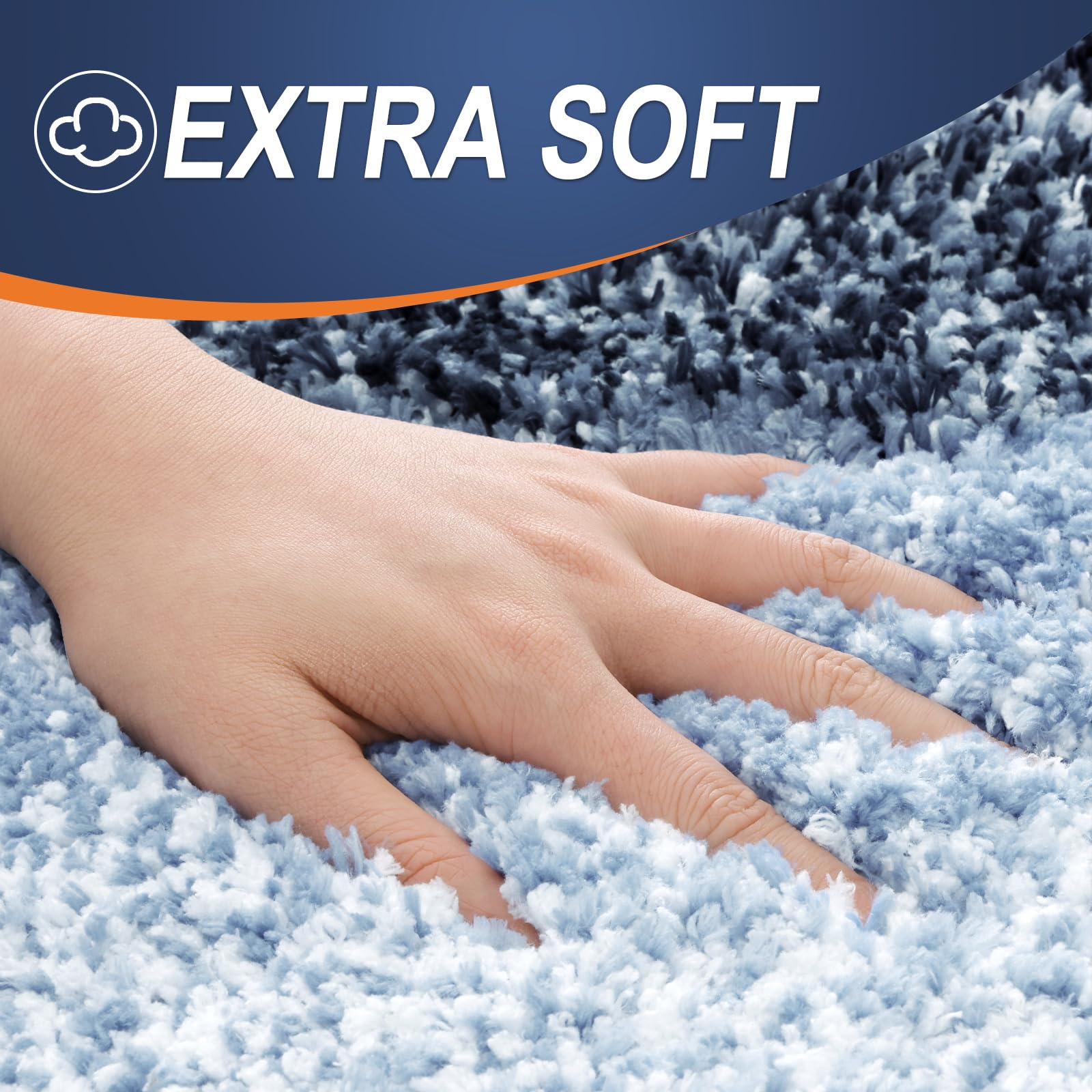 OLANLY non-slip TP rubber backing helps mats stay in place on dry floors.
