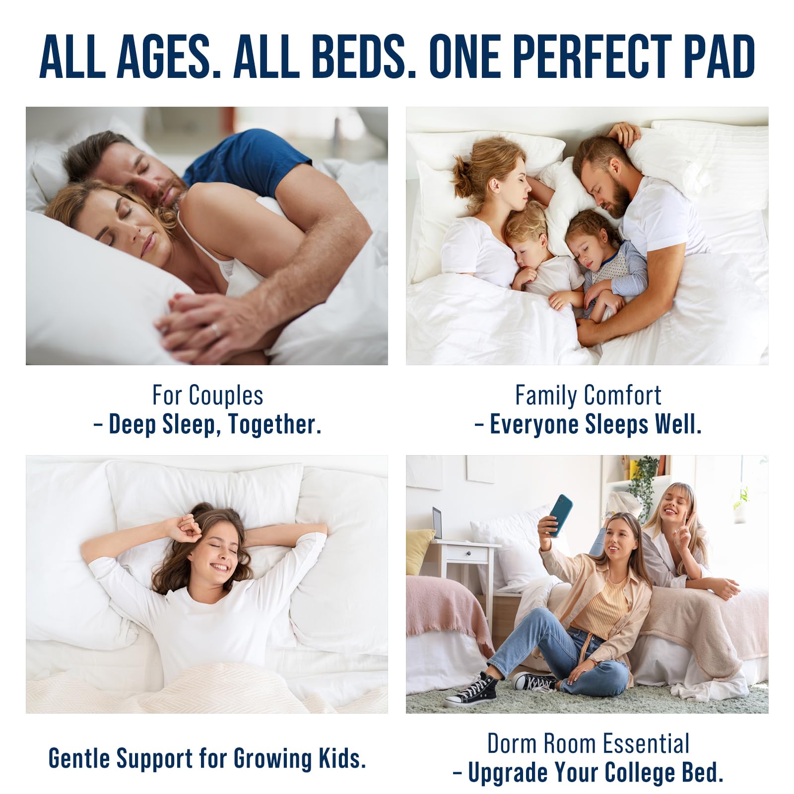 OLANLY Queen Quilted Mattress Pad cooling surface aids temperature regulation