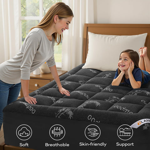 OLANLY Queen Topper is machine washable for easy care