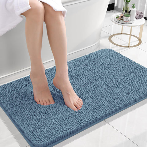 OLANLY small bathroom rug 24x16 offers cozy warmth and quick-drying comfort.