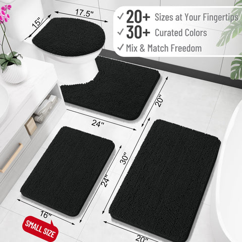 OLANLY toilet rug dense-chenille for fast foot-drying and dry floors.