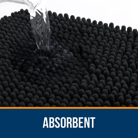 OLANLY toilet rug non-slip rubber-back for stable bathroom footing.