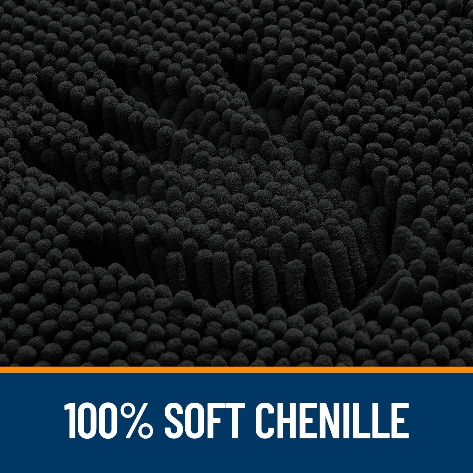 OLANLY toilet rug quick-dry fade-resistant for easy machine washing.