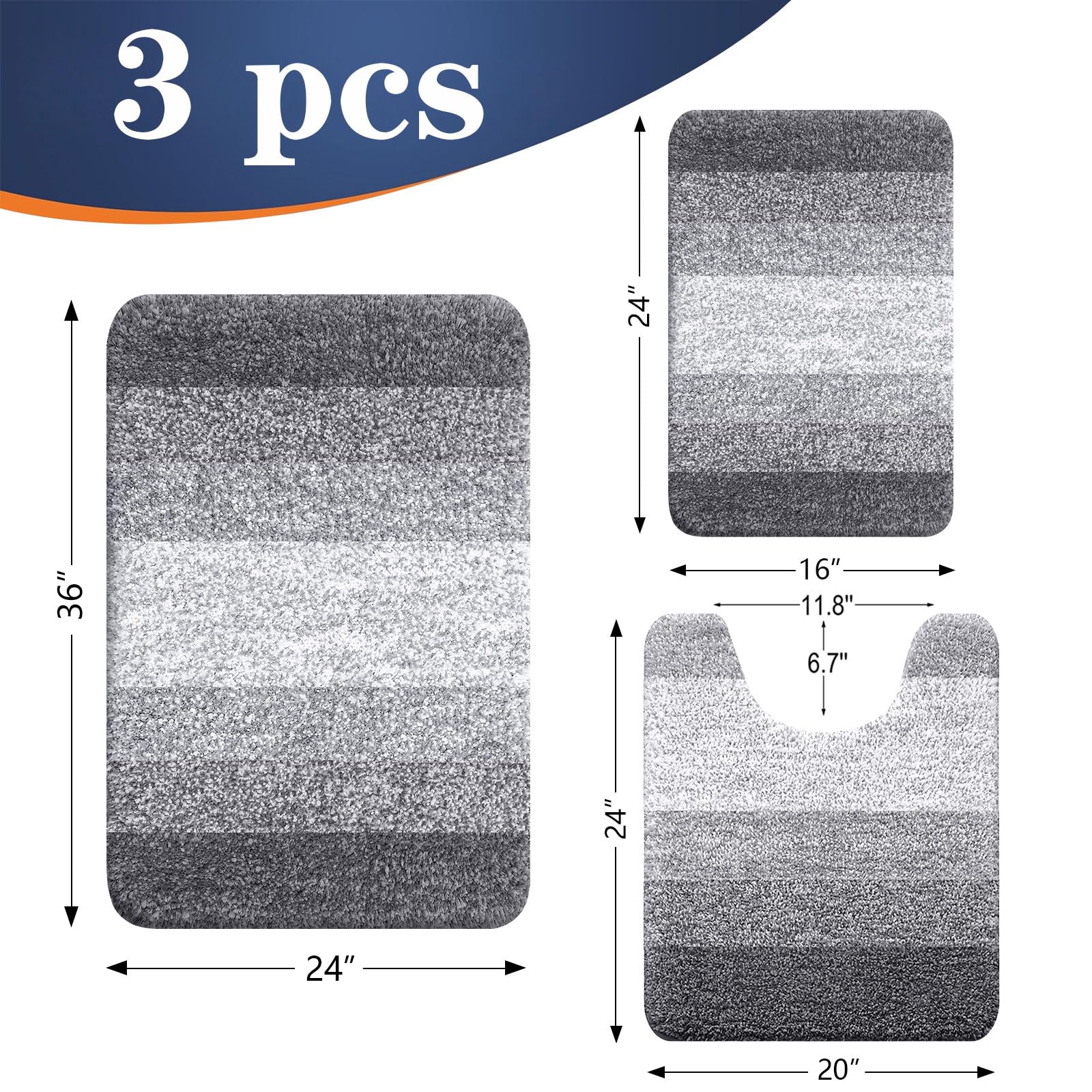 OLANLY U-shaped contour rug around the toilet for added convenience.