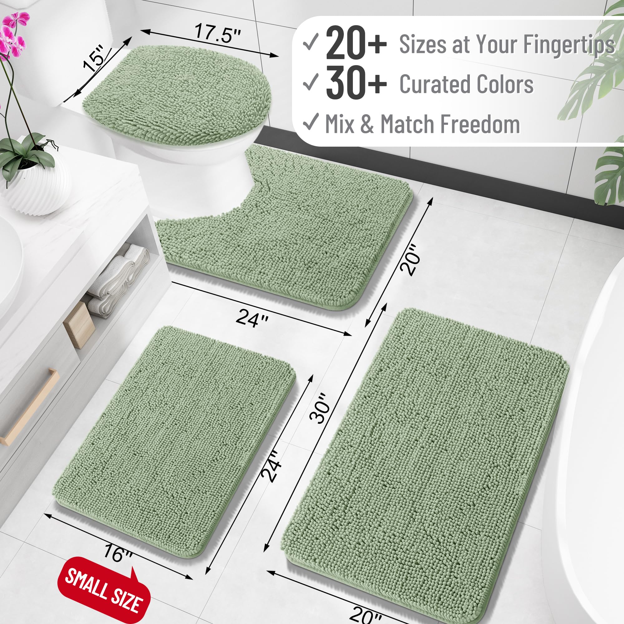 OLANLY ultra-absorbent bath mat helps keep floors dry after stepping out