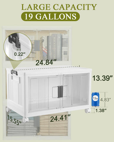 OlarHike 3-pack cubes with wheels for movable modular storage.