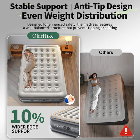 OlarHike supports up to 700 pounds for two adults sharing comfortably.