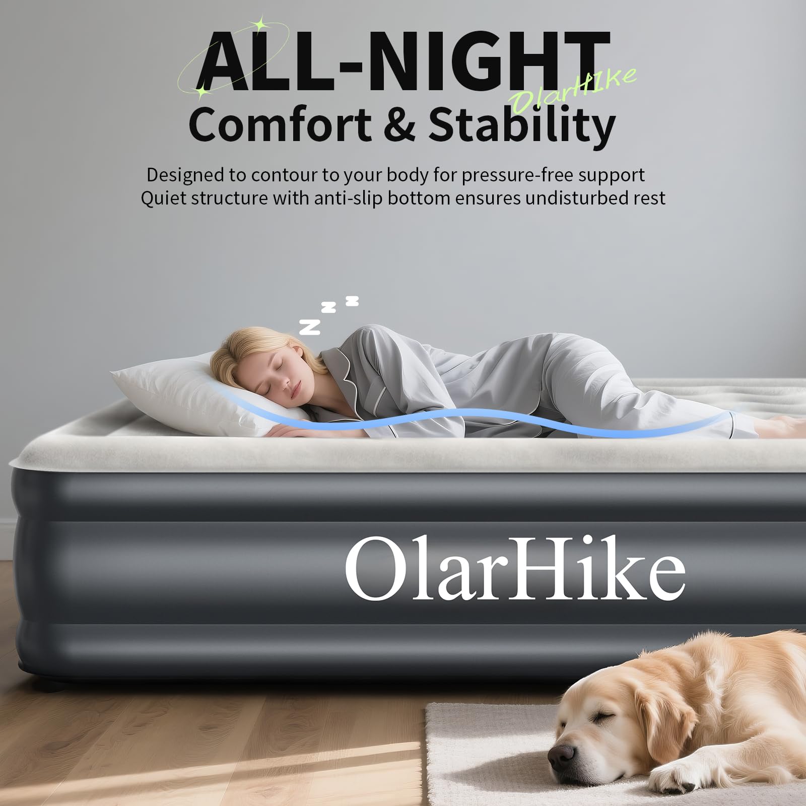 OlarHike thicker PVC construction resists leaks for durable everyday use.