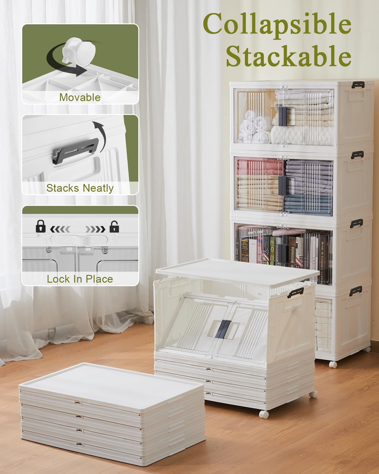 OlarHike bins with doors and lid showing easy access
