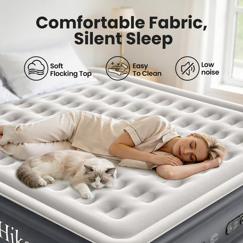 OlarHike air mattress core coil system conforms to the body for even distribution.