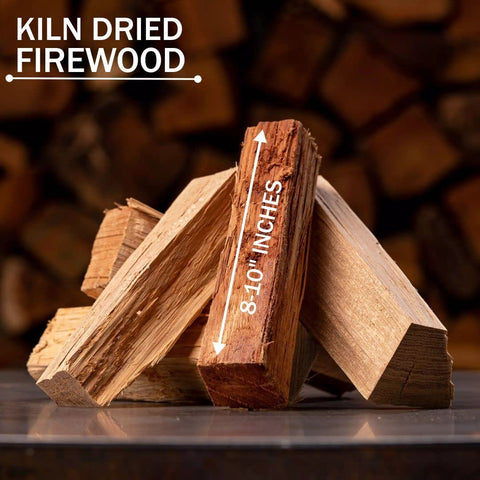 Old Potters Hickory logs 8 inch by 2-3 inch, steady burn.