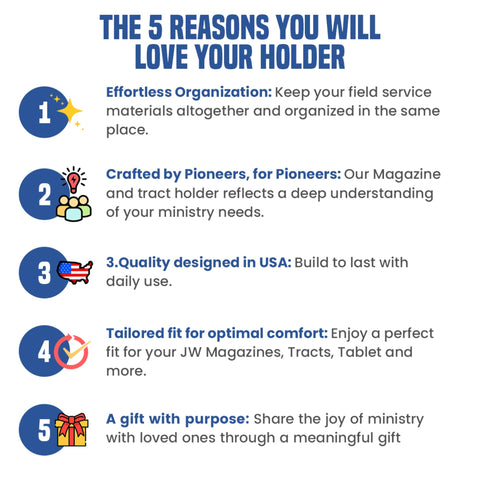 OLDECORY Convention-Ready Tract Holder, supports streamlined field service activities
