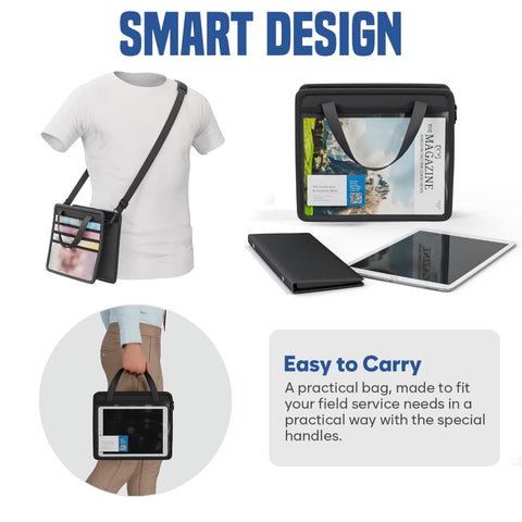 OLDECORY JW Magazine Holder interior layout showing organized pockets