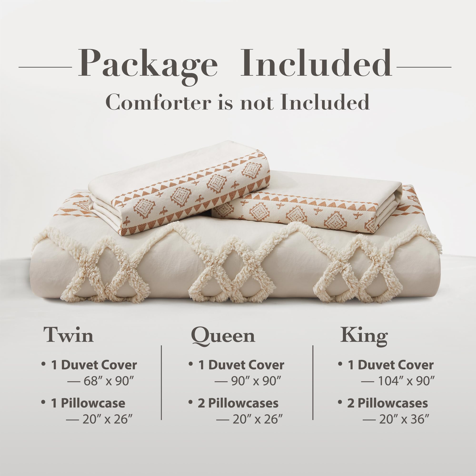 Oli Anderson duvet set includes eight ties to prevent shifting.