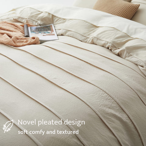 Oli Anderson beige duvet cover with hidden zipper for easy changes