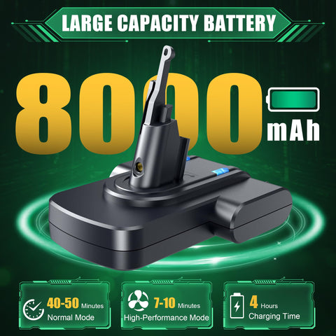 OLINDR safety-protected 8000mAh V7 battery with built-in protections
