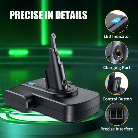 OLINDR warranty and support for Dyson V7 battery replacement