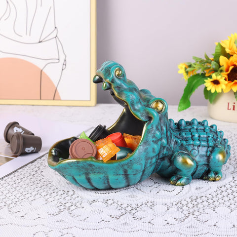 oliruim alligator-inspired bowl blends whimsy with practical storage options