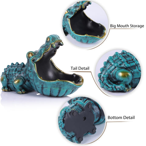 oliruim alligator resin figure offers durable, long-lasting home decor